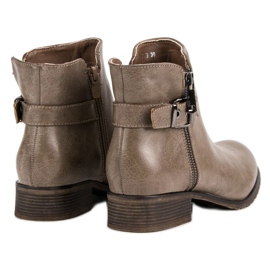 Super Mode Bottes à talons plats brun 4