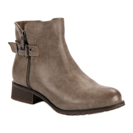Super Mode Bottes à talons plats brun 2