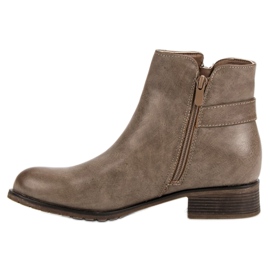 Super Mode Bottes à talons plats brun 3