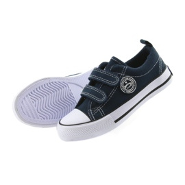 American Club Baskets américaines chaussures pour enfants baskets blanc bleu marine 4