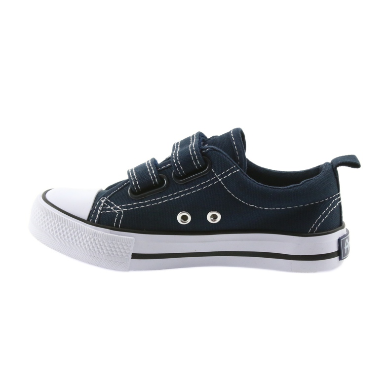 American Club Baskets américaines chaussures pour enfants baskets blanc bleu marine 2