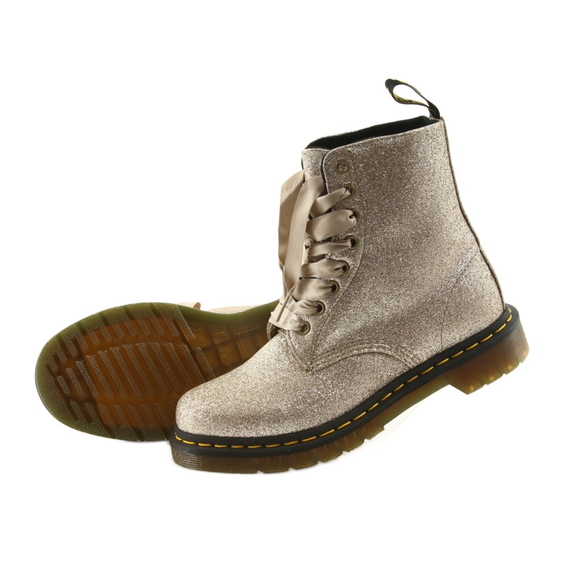 Dr. Martens 1460 PASCAL PAILLETÉ OR PÂLE doré 4