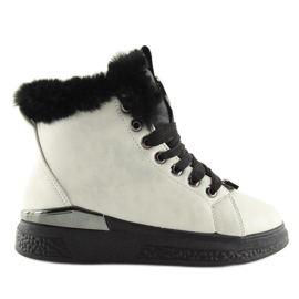 Baskets isolantes noires F506 blanc 1