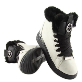 Baskets isolantes noires F506 blanc 2