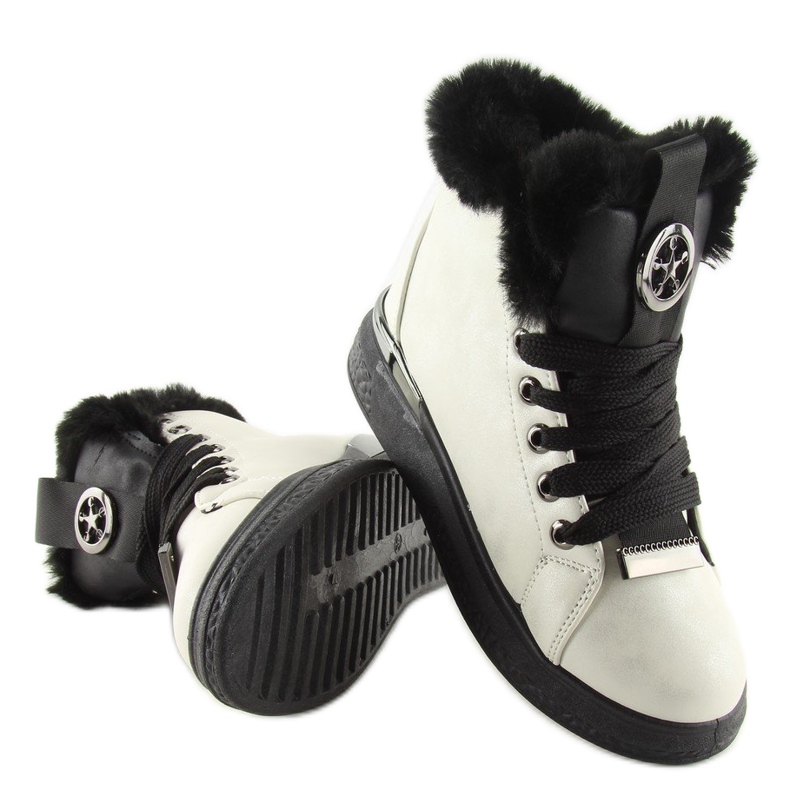 Baskets isolantes noires F506 blanc 2