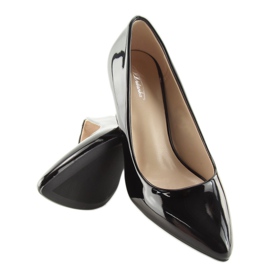 Escarpins à talons larges noir B-58 Noir le noir 1