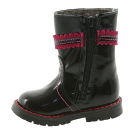 Bottes en cuir peint 87/00 rose noir avec un arc zarro le noir 2