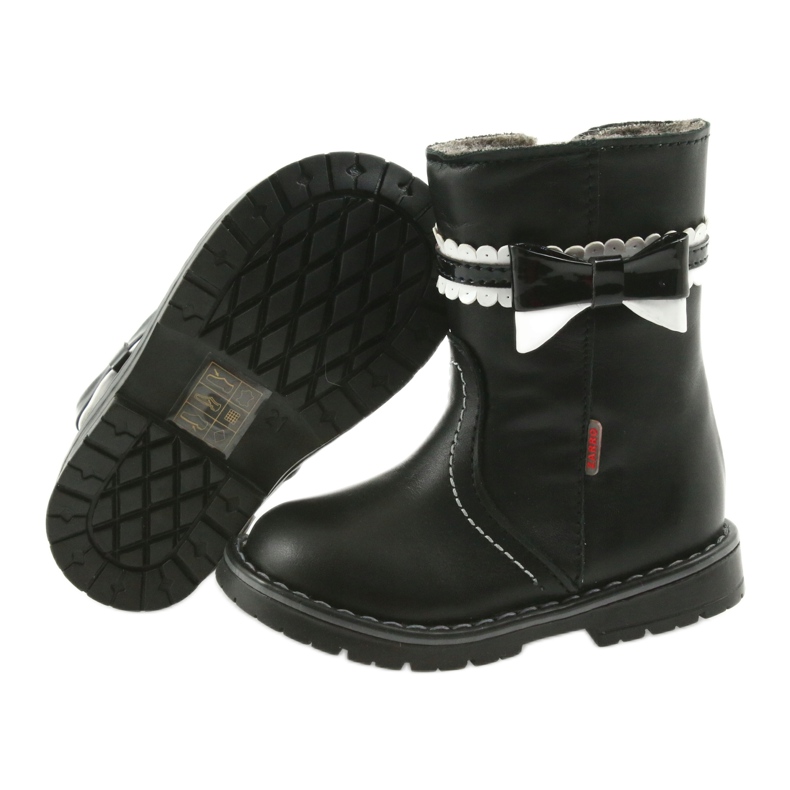 Bottes de filles 87/03 noir avec un arc zarro le noir 4