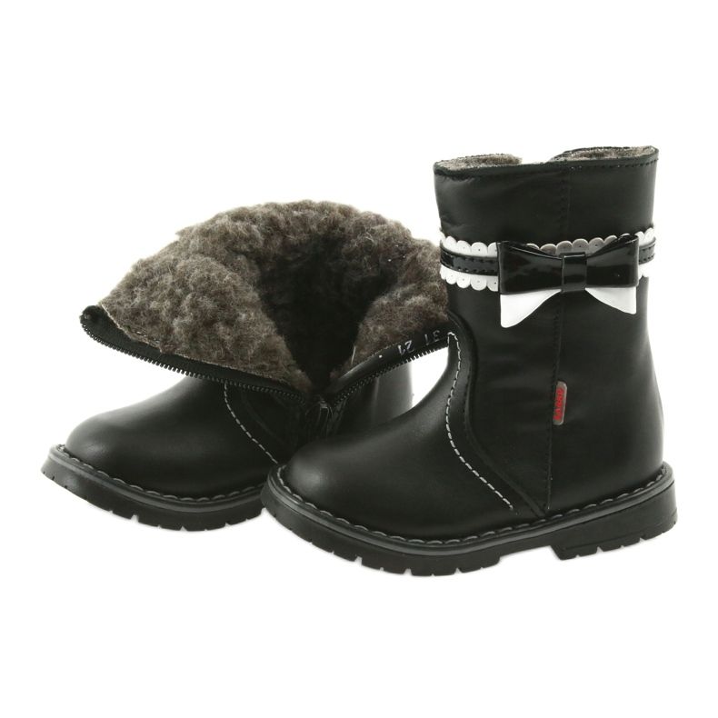 Bottes de filles 87/03 noir avec un arc zarro 3