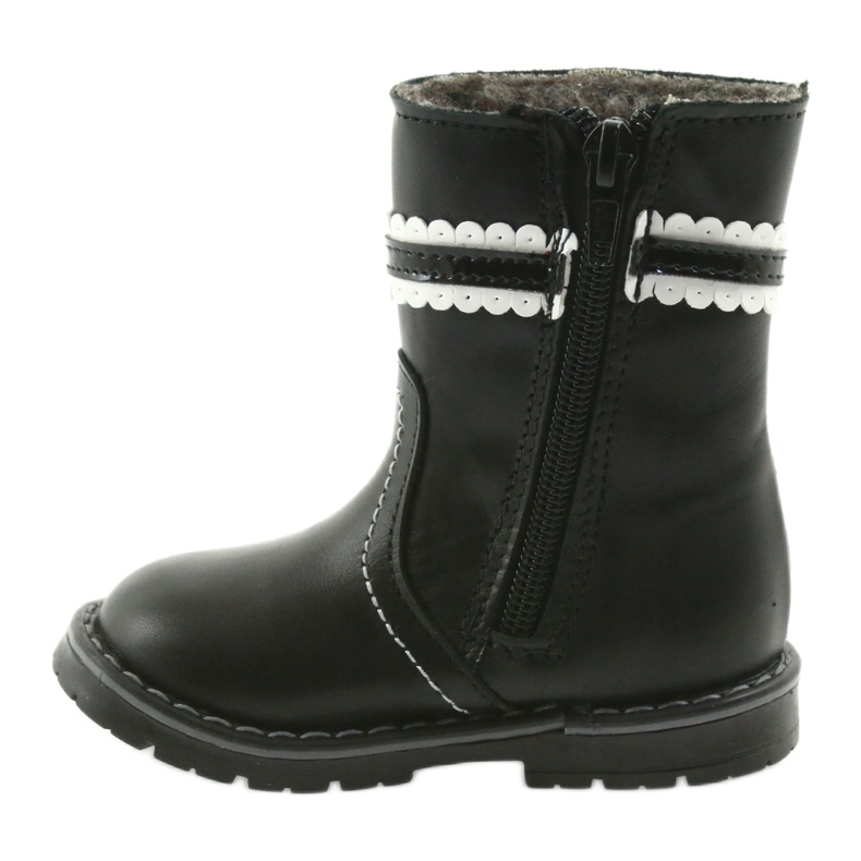 Bottes de filles 87/03 noir avec un arc zarro le noir 2