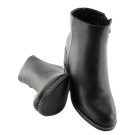 Bottes sur un talon stable noir BH120-KB Noir 2