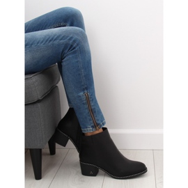 Bottes sur un talon stable noir BH120-KB Noir 7