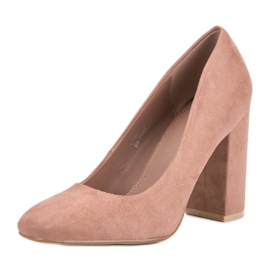Seastar Escarpins en daim sur un pilier rose 4