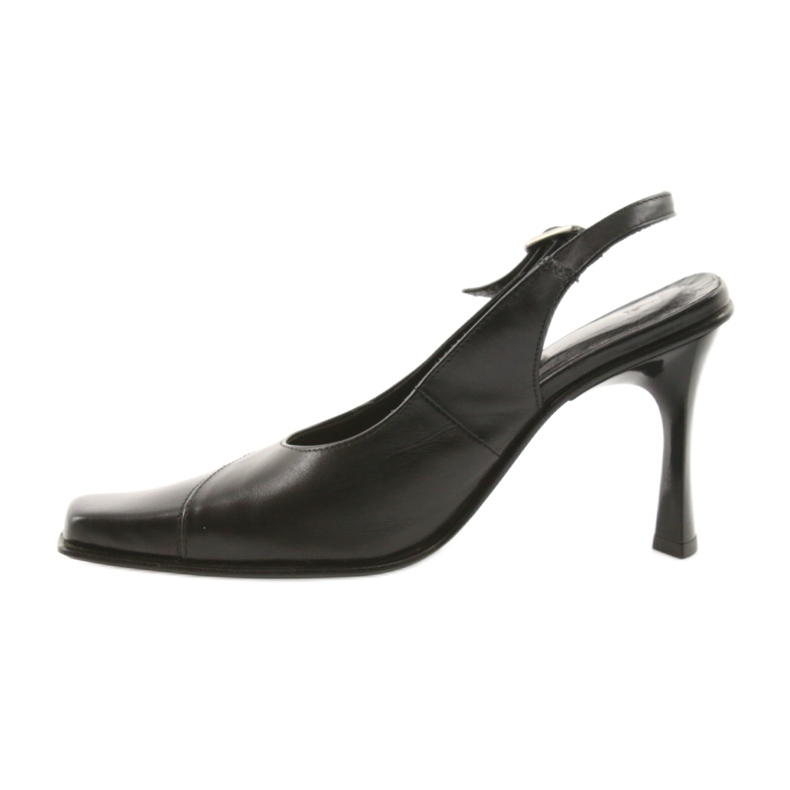Sandales pour femmes en cuir noir Eksbut 436 le noir 2