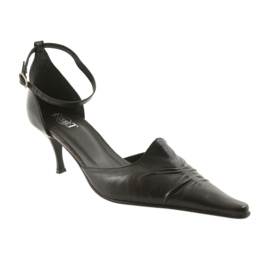 Sandales pour femmes en cuir noir Eksbut 644 1