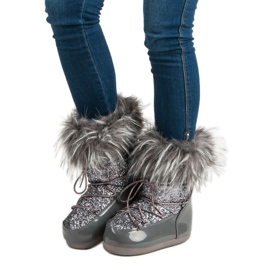 Bottes de neige à la mode gris 2