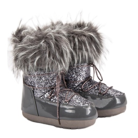 Bottes de neige à la mode gris 1