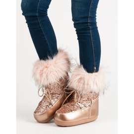 Bottes de neige à la mode rose 2