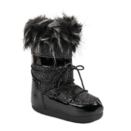 Bottes de neige à la mode le noir 2