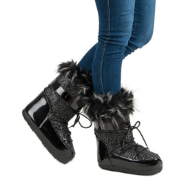 Bottes de neige à la mode le noir 1