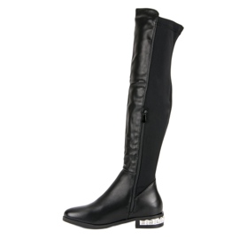 Super Me Bottes noires au-dessus du genou le noir 2 Super Me Bottes noires au-dessus du genou le noir 2