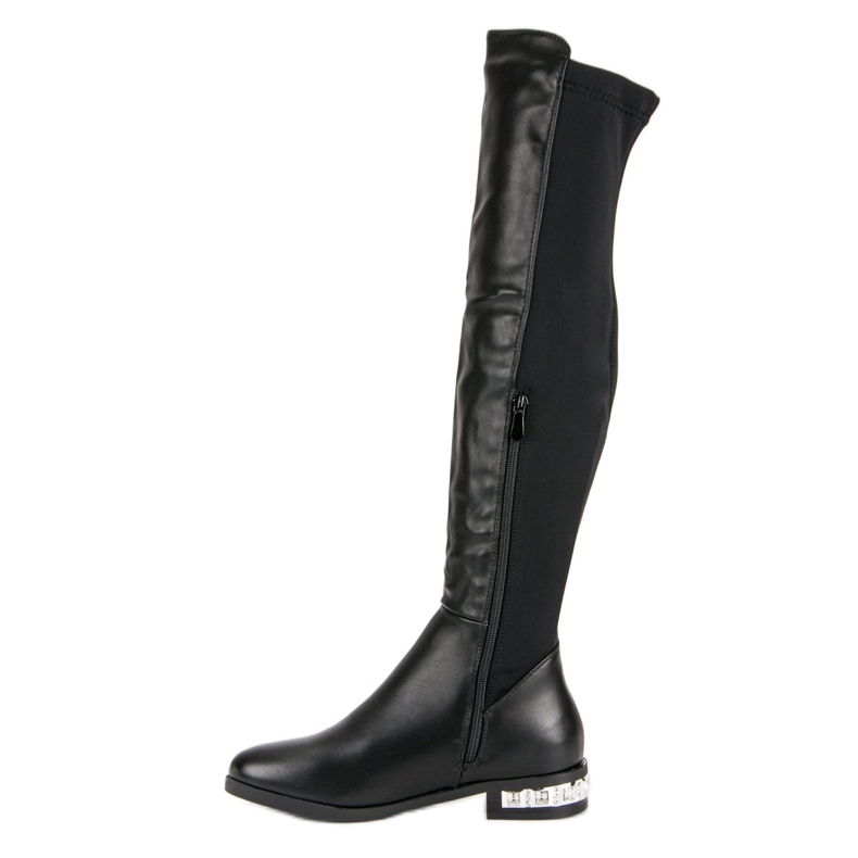Super Me Bottes noires au-dessus du genou le noir 2 Super Me Bottes noires au-dessus du genou le noir 2