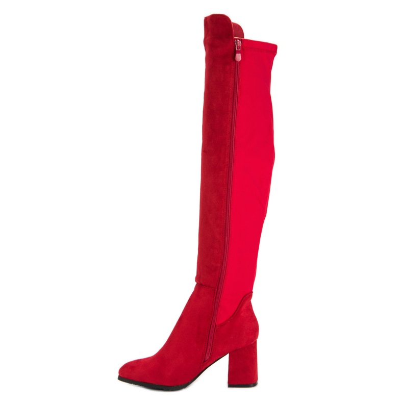 Super Me Bottines en daim rouge 1