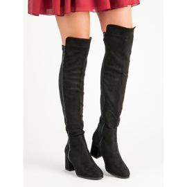 Super Me Bottines en daim noir 1