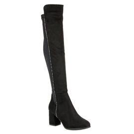 Super Me Bottines en daim noir le noir 4