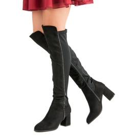 Super Me Bottines en daim noir le noir 3