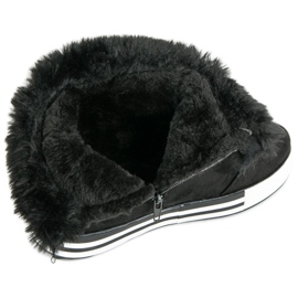 Ideal Shoes Baskets hautes isolées noir 1