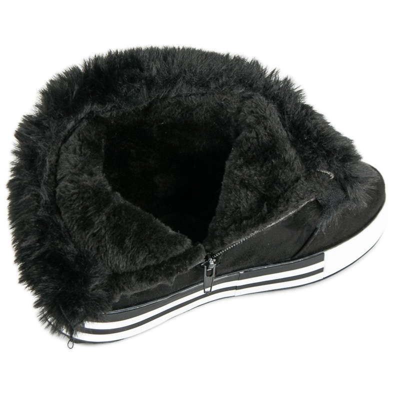 Ideal Shoes Baskets hautes isolées noir 1