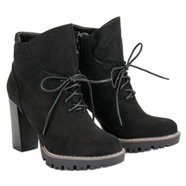 Nio Nio Bottes à la mode sur la plate-forme le noir 1