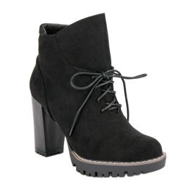 Nio Nio Bottes à la mode sur la plate-forme le noir 4