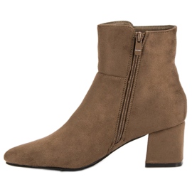 Super Mode Bottes beiges décontractées 4