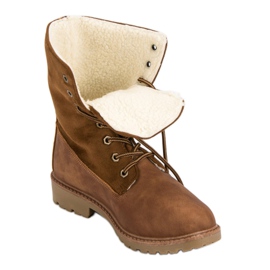 Super Me Bottes à lacets brun 1 Super Me Bottes à lacets brun 1