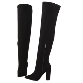 Noir SY47 Bottines noires à talons le noir 4