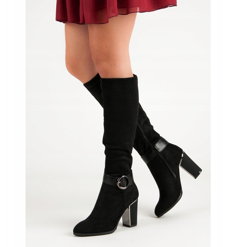 Super Me Bottes élégantes sur un poteau noir 1