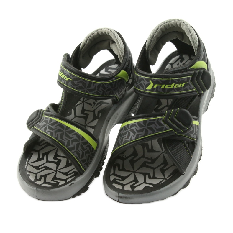 Rider Sandales noires et grises à l'eau 80608 pour Velcro le noir 3 Rider Sandales noires et grises à l'eau 80608 pour Velcro le noir 3