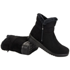 Bottes en daim chaudes le noir 2
