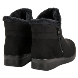 Bottes en daim chaudes le noir 1