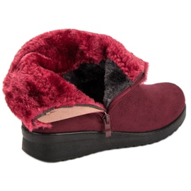 Bottes en daim chaudes rouge 2