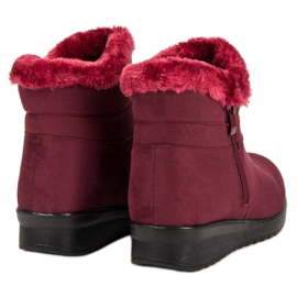 Bottes en daim chaudes rouge 7
