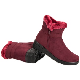 Bottes en daim chaudes rouge 8