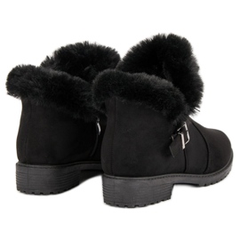 Bottines basses en daim le noir 1
