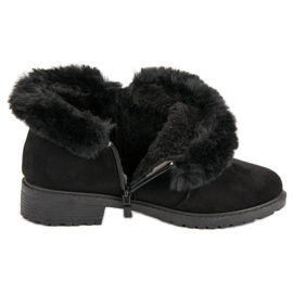 Bottines basses en daim le noir 3