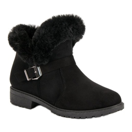 Bottines basses en daim le noir 6