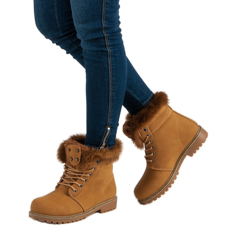 Queentina Trappeurs de chameaux avec fourrure brun 1