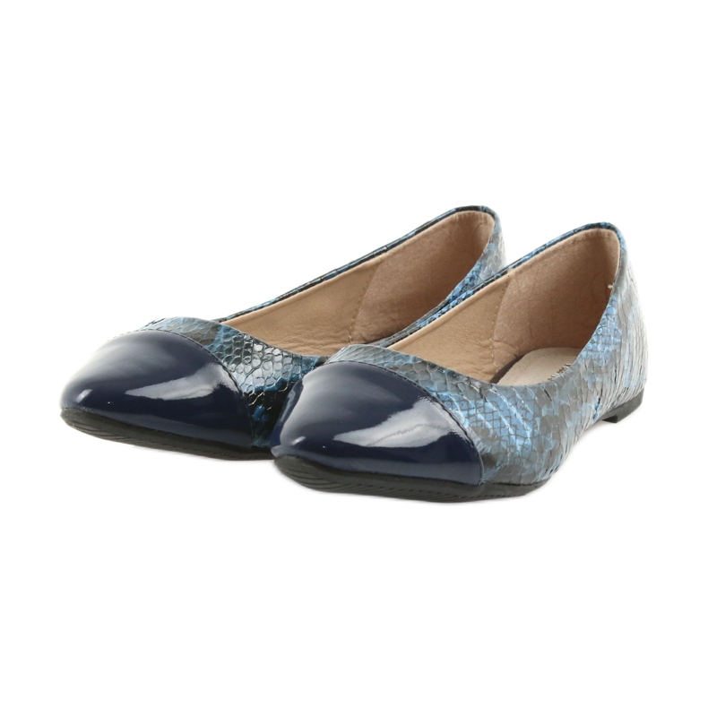 Via-Nova Ballerines chaussures femme Via Nova 07-041 bleu marine le noir 3