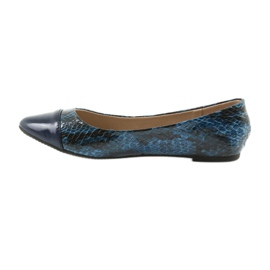 Via-Nova Ballerines chaussures femme Via Nova 07-041 bleu marine le noir 2